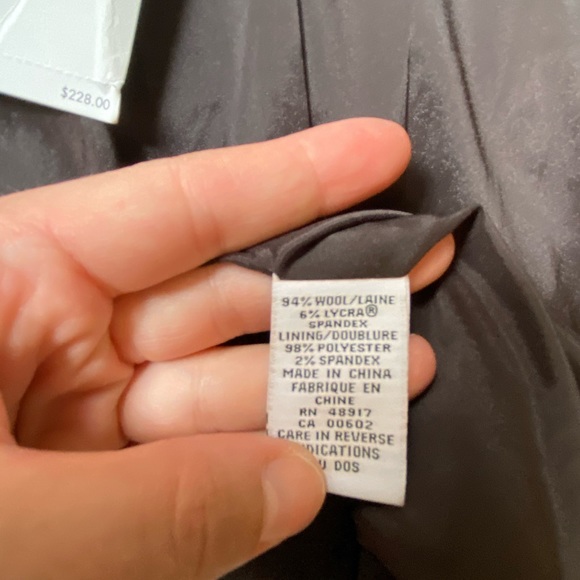 NWT Calvin Klein Brown Blazer Wool Blend Size 8P - Picture 11 of 11